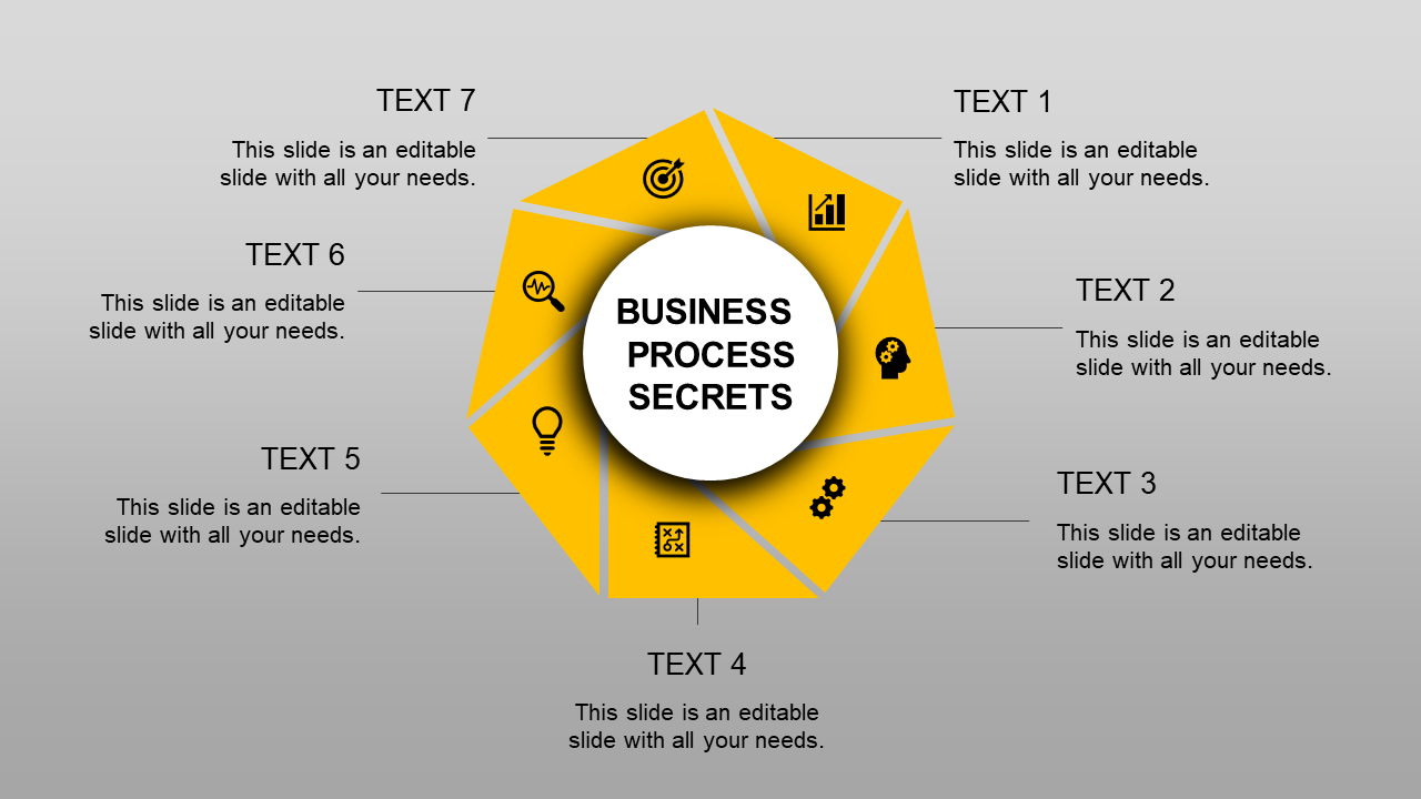 business process powerpoint-yellow